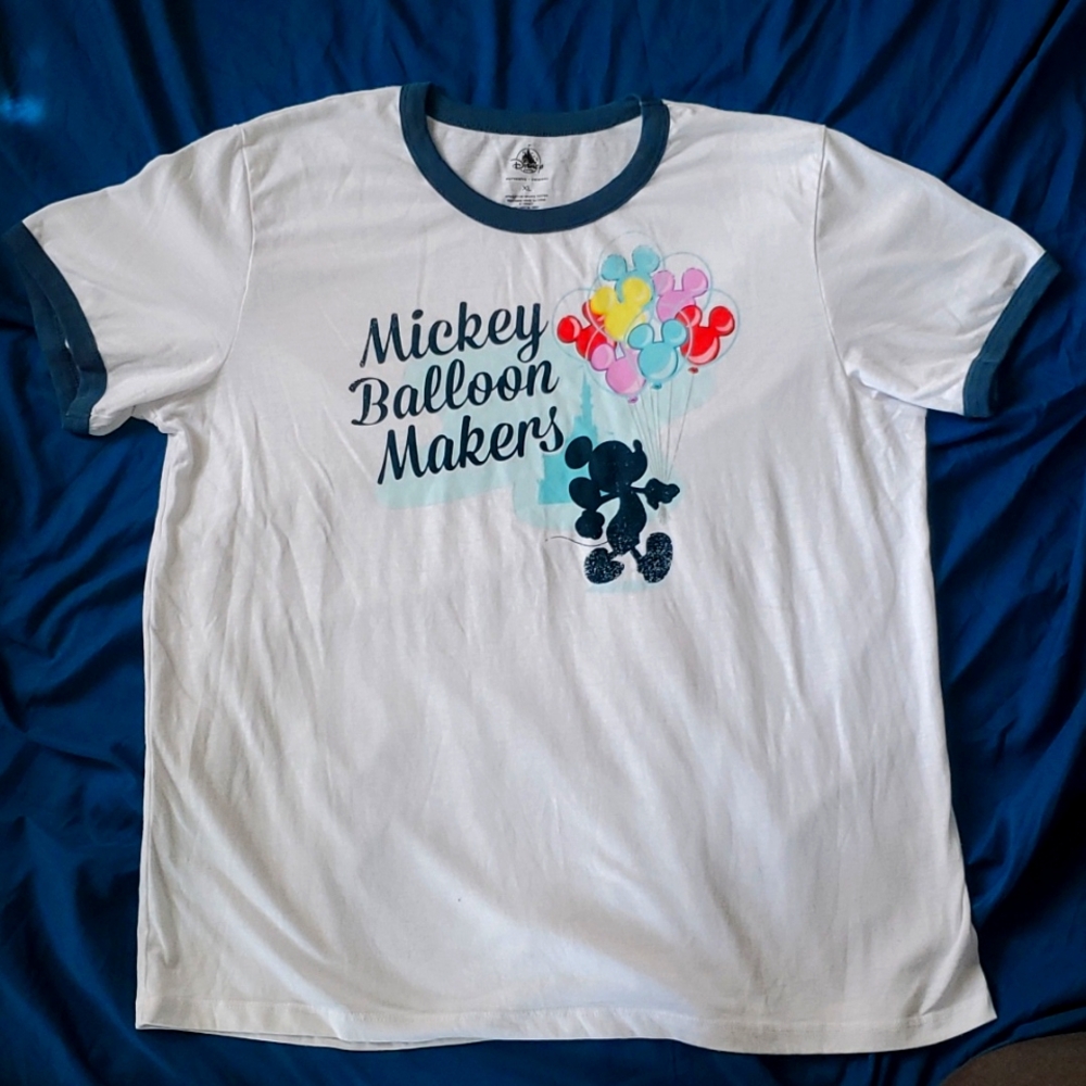 Disney Mickey Balloon Makers Women's Ringer T-Shirt XL